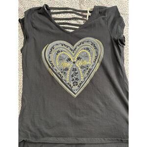 Apple Bottoms Mid 2000s Bling Skull Y2k Graphic Slashed Cut Out Back Women's XL